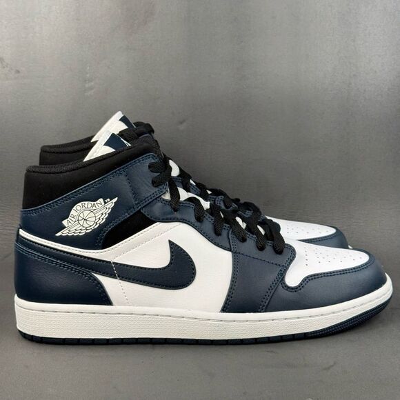 Nike Air Jordan 1 Mid 'Armory Navy' athletic sneaker shoes men’s size 11 - Picture 1 of 12